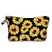 Cosmetic Bag MRSP Makeup bags for women,Small makeup pouch Travel bags for toiletries waterproof sunflower (51728)