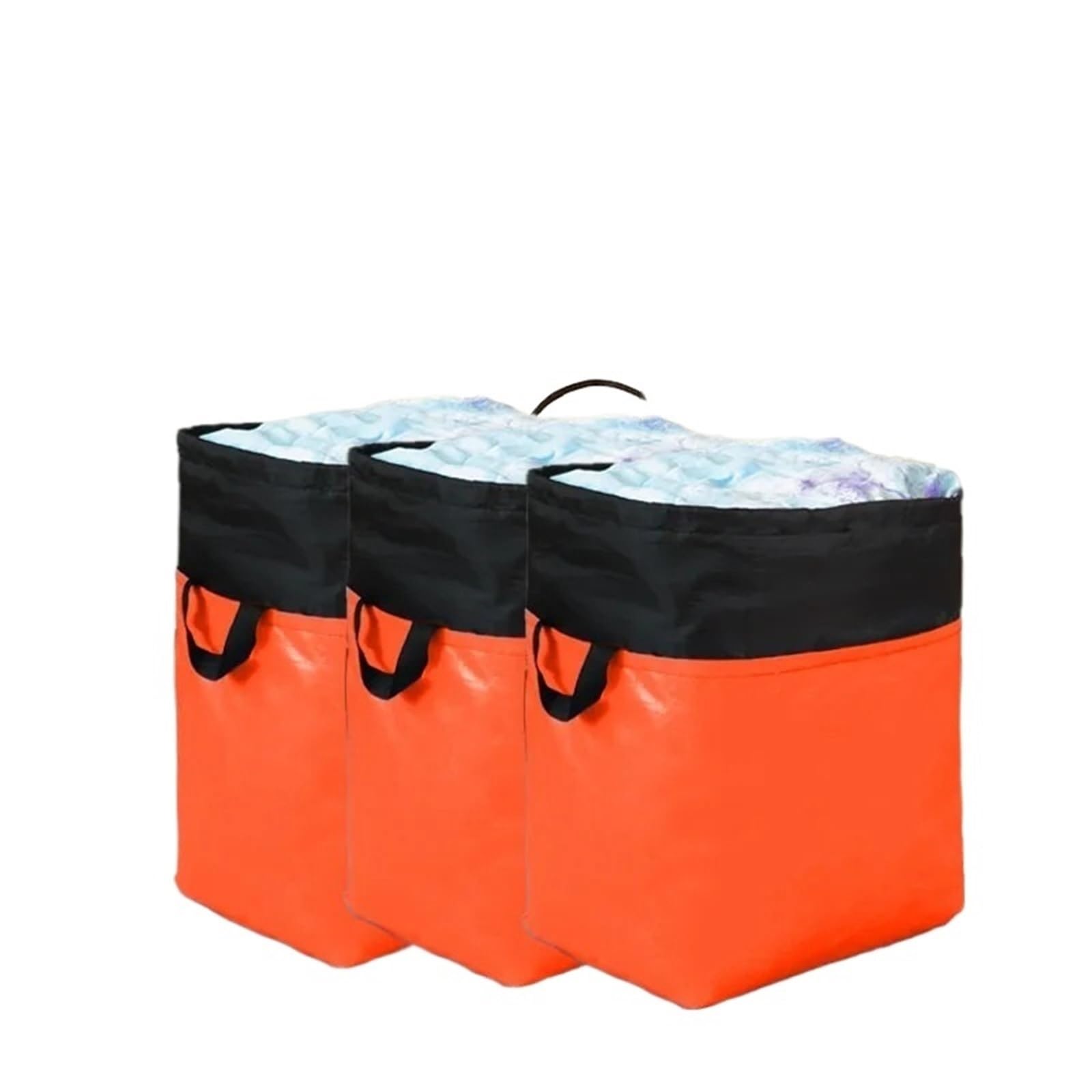 KIFSDLF Extra Large Capacity Thickened Waterproof Dustproof Bag For Quilt Storage Moving Packing Dormitory Organizing([pack of 3] orange medium)