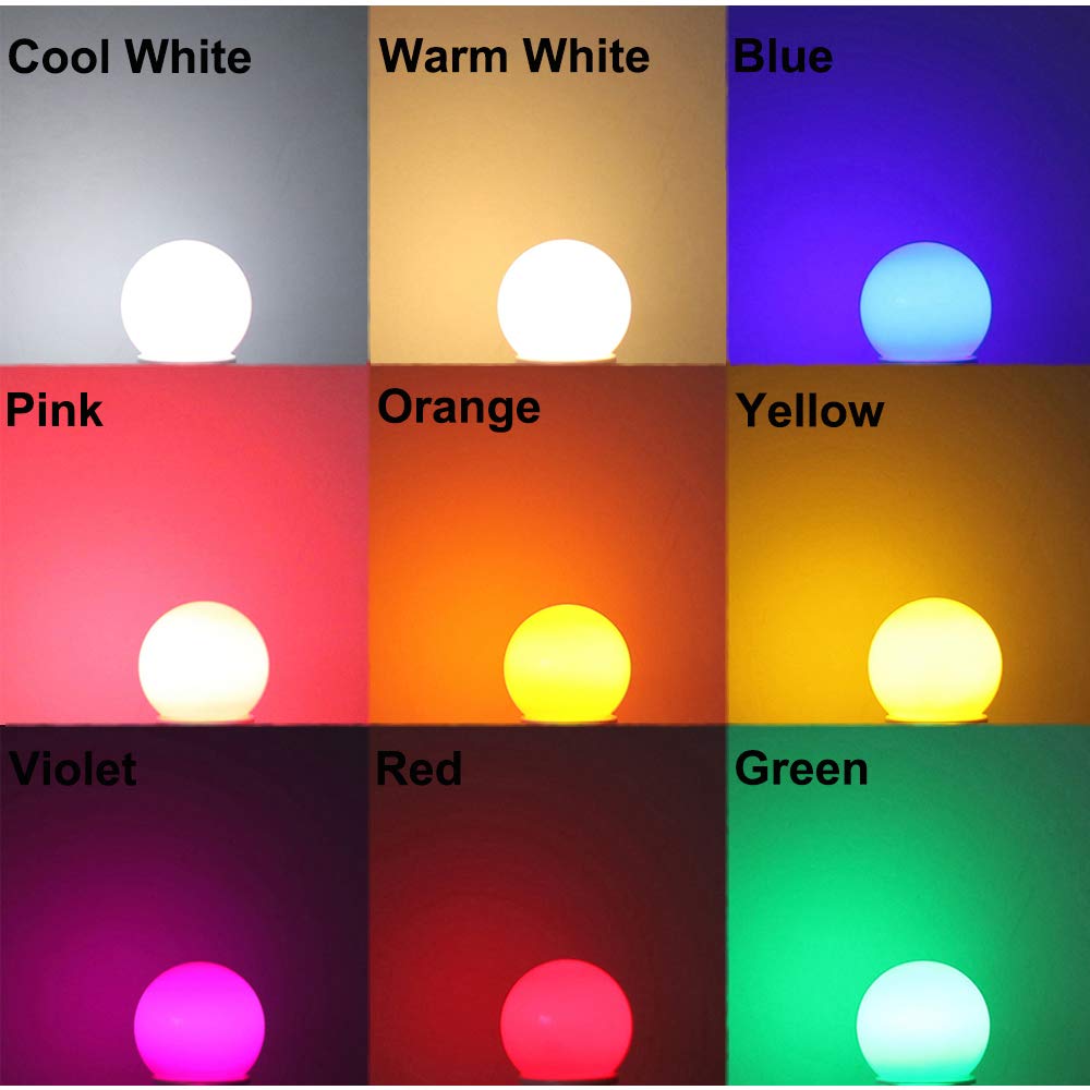 ZFQ 8 Pack B22 Bayonet Colored LED Light Bulbs 2W G45 Golf Ball Mini Globe Bulb Lighting Bulbs,Red for Outdoor Indoor String Patio Garden Party Christmas - Image 4