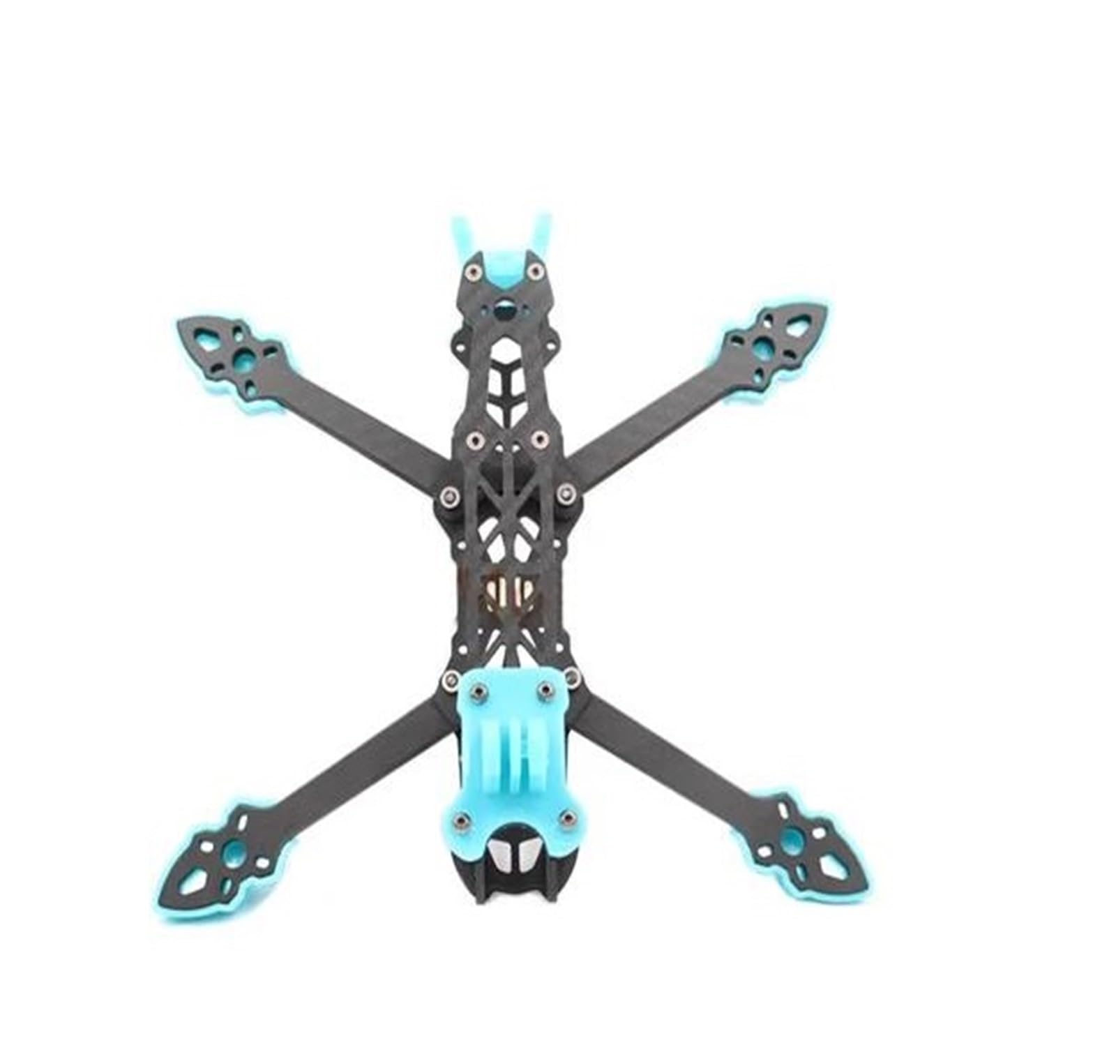 Ma&rk4 5-Zoll-Carbonfaser-Rahmen-Kit, 225 mm Radstand, 5 mm Arm, Freestyle-Langstreckenrahmen für RC Quadcopter FPV Racing Drone(Blue)