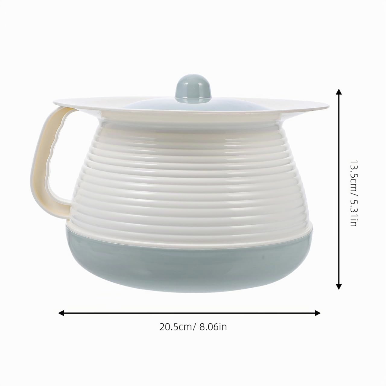 BESTYASH Orinal Portátil De Plástico Con Tapa Para Adultos Y Mayores Uso Nocturno En Hogar Y Hospital Fácil De Limpiar Y Resistente 8.07X8.07X5.31 Pulg