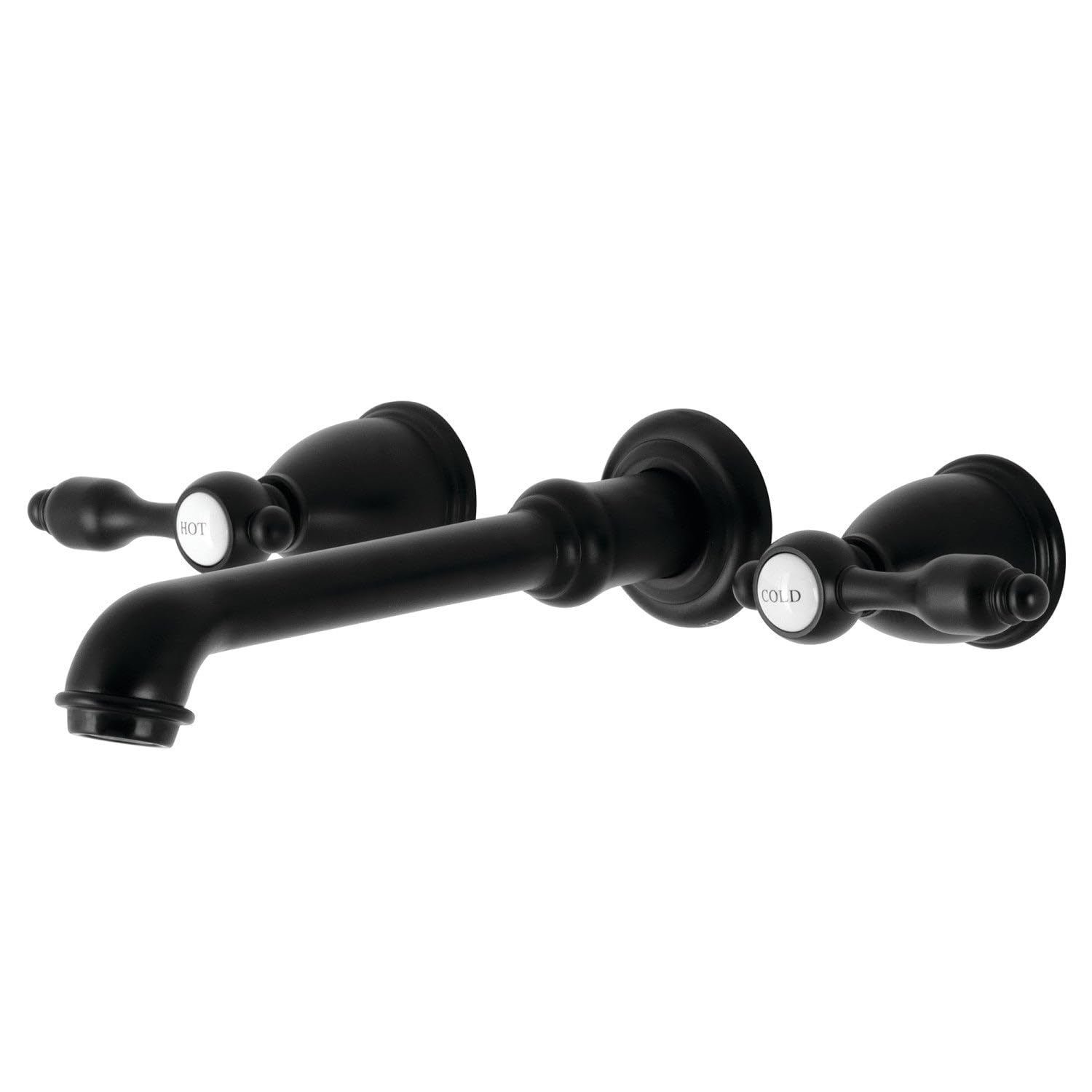 Mélangeur bain de style rétro noir mat Kingston Brass KS7020BAL de haute qualité