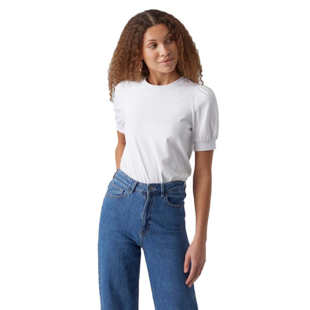 Selected Homme Women's Vmkerry 2/4 O-Neck Top VMA Noos Bright White