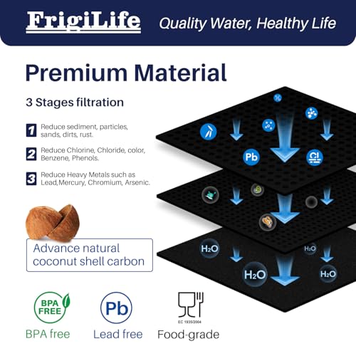 Image of RWF6700A Refrigerator Water Filter Replacement for EDR1RXD1, Everydrop Filter 1, W10295370A, W10295370, 46-9081, 46-9930, EDR1RXD1B, P4RFWB, P8RFWB2L, WHR1RXD1, KAD1RXD1, WD-F38, 4Pack