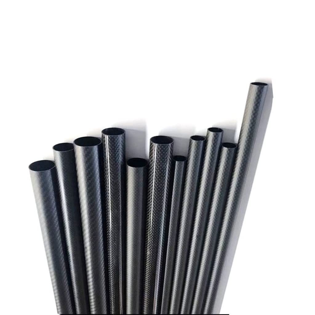 Rura z włókna węglowego 500 mm 3K, błyszcząca, drążona, skośna, do wspornika lampy, wał DIY, 1 szt.(26mmx24mm)