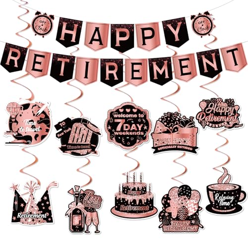 Save 50% on Rose Gold Retirement Party Decorations Kit