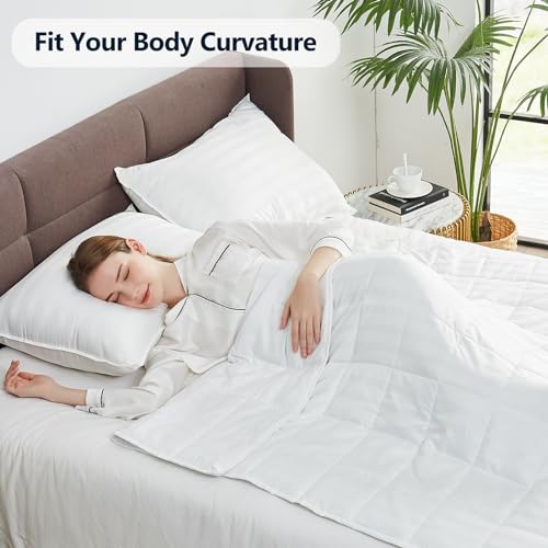 Image of Weighted Blanket Kids (36 inchx48 inch 5lbs),Ultra Soft and Cozy Cooling Weighted Blanket Kids,Heavy Blanket with Machine Washable Soft Blanket, White