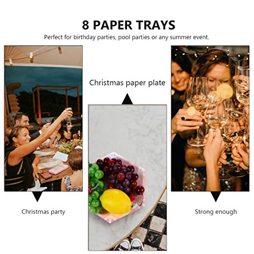 UPKOCH Pratos de adereços de festa suprimentos papel Natal Natal descartável amigável mesa redonda s