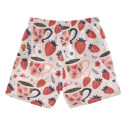 ALAZA Colored Pencil Seamless Boys Quick Dry Beach Board Shorts Kids Swim Trunks Bathing Suit Swimsuit L Multicolor2