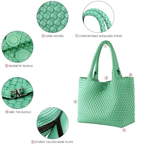 Image of JINMANXUE Fashion Woven Bag Shopper Bag Travel Handbags and Purses Women Tote Bag Large Capacity Shoulder Bags
