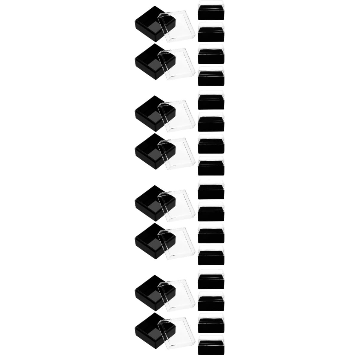 CIMAXIC 4sets Sturdy Acrylic Specimen Container Compact Display Box for Minerals for Sample Storage at Home 6pcs*4