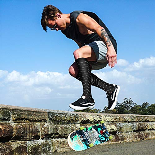 Image of Acture 6 Pairs Compression Socks for Men & Women,15-20mmHg is Best for Running, Athletic, Medical, Pregnancy, Travel
