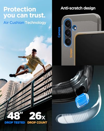 Image of Spigen Tough Armor MagFit for Samsung Galaxy S25 FE Case, Galaxy S25 FE Back Cover (2025) - TPU+Poly Carbonate｜Gunmetal