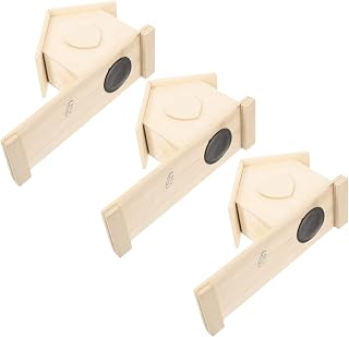 3Pcs DIY Unfinished Wooden House Piggy Banks for Kids Blank Coin Boxes for Crafts Paint Your Own Savings Bank for Creative Play and Saving Money