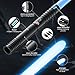 Juxaxia Lightsaber, LED Light Saber with 15 RGB Colors, Lightsabers for 3 Modes, Light Sabers with Connectors, Lightsabers for Dueling, Lightsaber Toy for Adults, Kids, 2 Pack(Black)