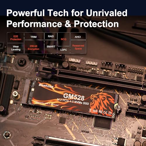 Bestoss 2TB M.2 SSD NVMe PCIe 2280 Internal Solid State Hard Drive, Up to 5000 MB/s, 3D NAND SLC Cache, SSD for Gaming PC Storage, Business Laptop, Home Entertainment, Creative Workflow GM528 - Image 6
