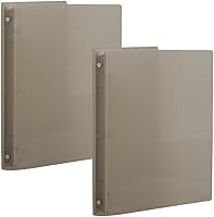 Vista 53 de JAM PAPER - Carpetas de plástico de 1 pulgada - Carpetas de 3 anillas surtidas (rojo, azul, verde y naranja) - Paquete de 4