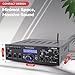 Pyle 200W Audio Stereo Receiver - Wireless Bluetooth Power Amplifier Home Entertainment System w/ AUX in, USB Port, 2 Karaoke Microphone Input, Remote, Black - PDA5BU.0