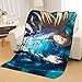ZKPZYQ Couvertures Anime Kirito épée Art en Ligne couvertures Souples Portables Couverture en Flanelle Voyage couvertures en Peluche Dessins animés Couverture couvertures de Pique Nique 150x200cm