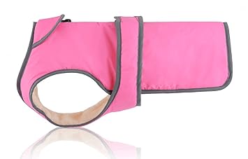 RC GearPro Reversible Stormguard Design Winter Dog Vest Reflective Waterproof Windproof Pet Coat Cold Weather Warm Puppy Jacket (M, Pink)