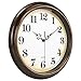 Yoiolclc Wall Clock Battery Operated Silent Non-Ticking Vintage Wall Clocks for Kitchen, School, Living Room (12Inch, Bronze)
