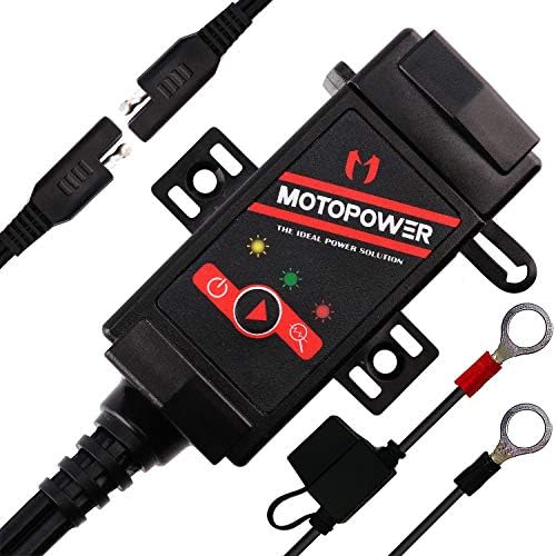 MOTOPOWER MP0608-UK 3,1 A motocykl podwójna ładowarka USB i monitor baterii z przełącznikiem