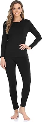 WEERTI Thermal Underwear for Women Long Johns with Fleece Lined Base Layer Women Cold Weather Top Bottom