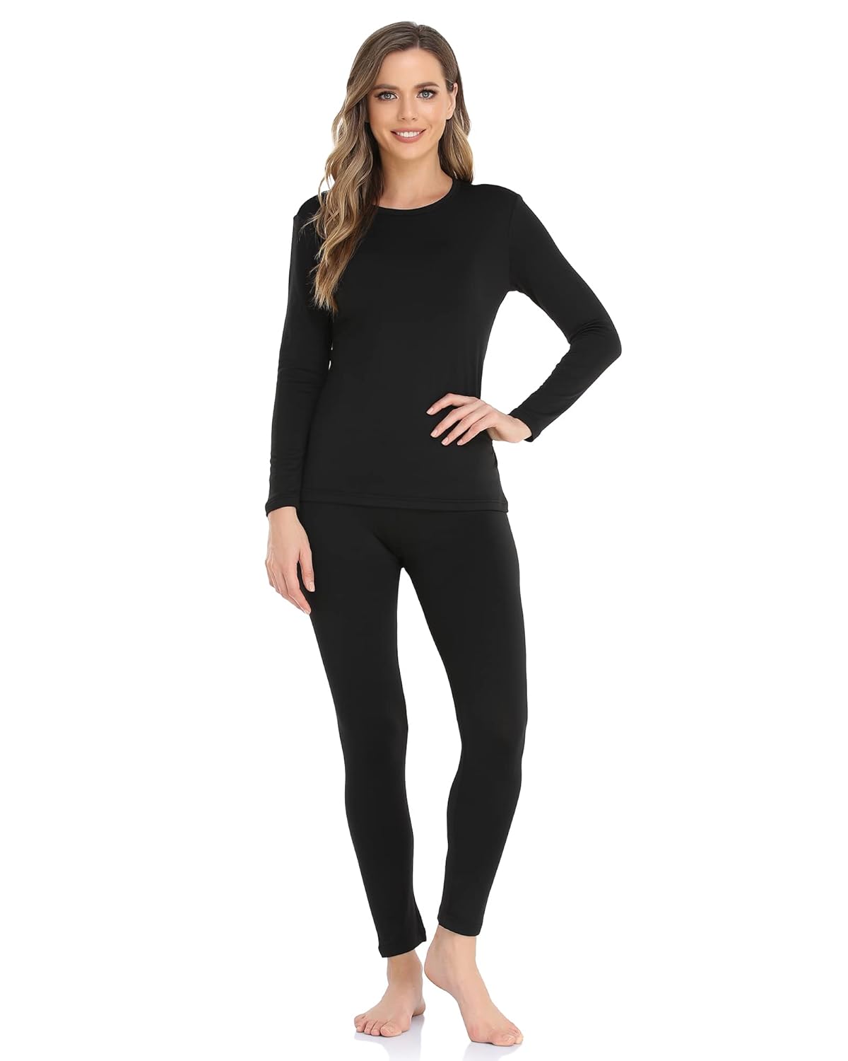 WEERTI Thermal Underwear for Women Long Johns with Fleece Lined Base Layer Women Cold Weather Top Bottom