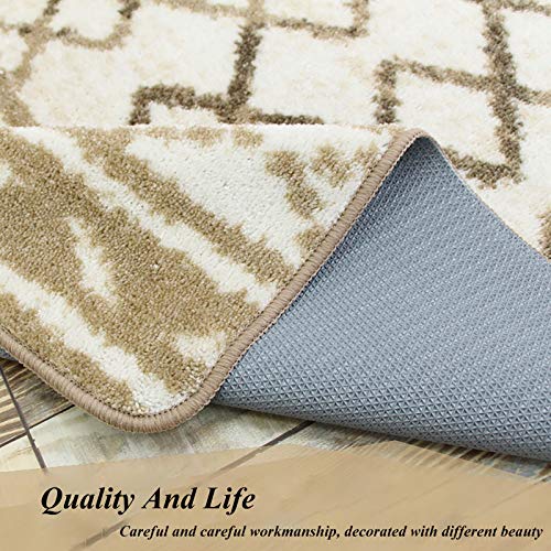 Tapis marocain coton tissé main jet de tapis tufté lavable machine