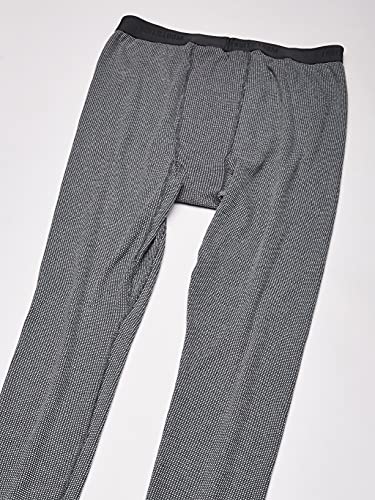 Fruit Of The Loom Men's Recycled Premium Waffle Thermal Underwear Long Johns Bottom (1, 2, 3, And 4 Packs), Greystone Heather/Greystone Heather/Black, Large #TOP6