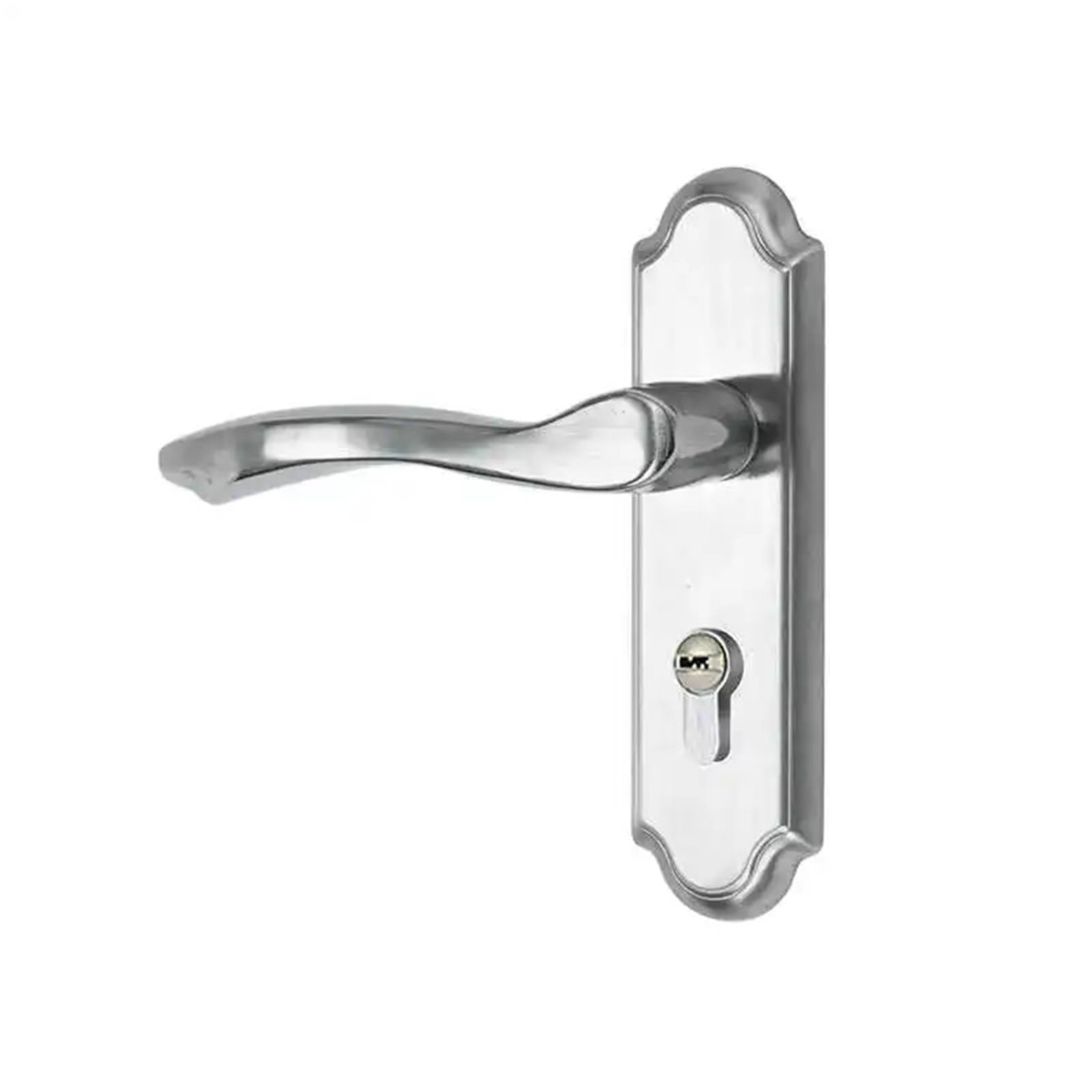 Sxolcoufoh Stainless 110-25Mm Door Lock With Key Indoor Single Tongue Aluminum Alloy Handle Hardware 1Pcs(Stainless 110-25Mm)