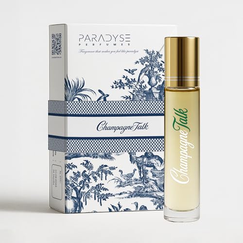 Image of Paradyse Perfume - Champagne Talk Unisex Eau de Parfum | Sparkling Cognac & Cinnamon, Sweet Vanilla Praline Oriental | Long-Lasting Date Night & Sunset Scent | 10 ML
