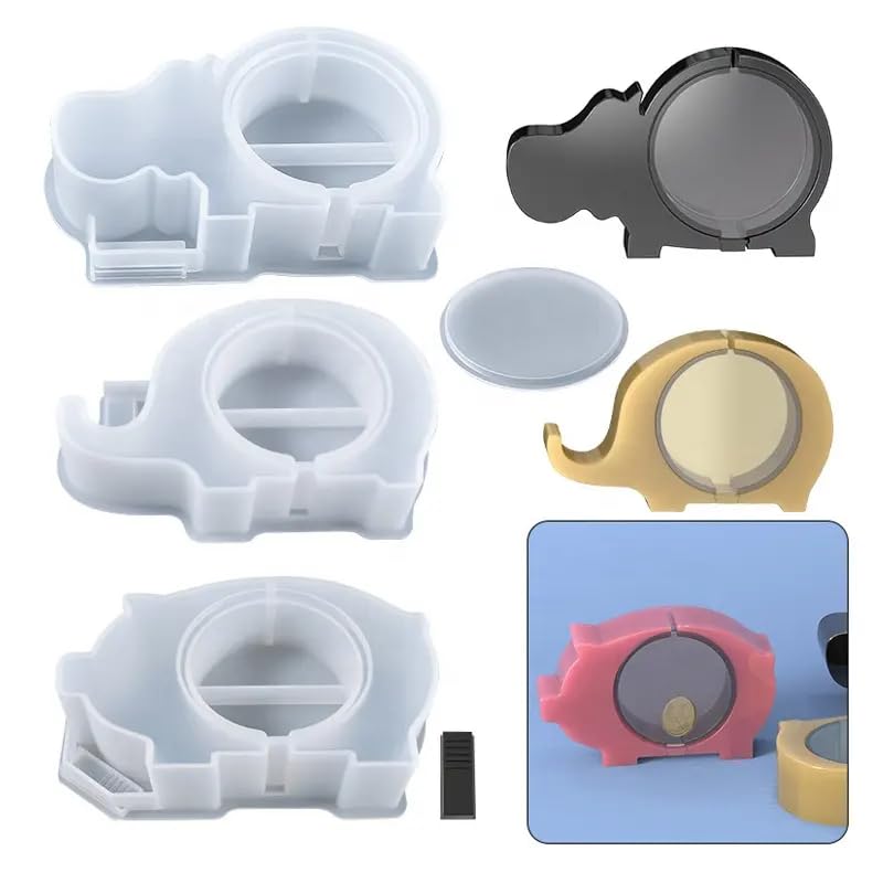 EnaMeena Elephant-Shaped Money Bank Molds for Kids. Ideal for Epoxy Resin Casting, DIY Projects, and Handmade Gifts. 1