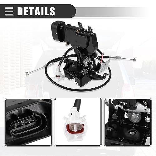 Image of Motoforti Trunk Latch Actuator Assembly, Rear Liftgate Tailgate Lock Actuator, for Toyota Sequoia 2001-2007, Plastic Metal,No.69301-0C010 /64680-0C010