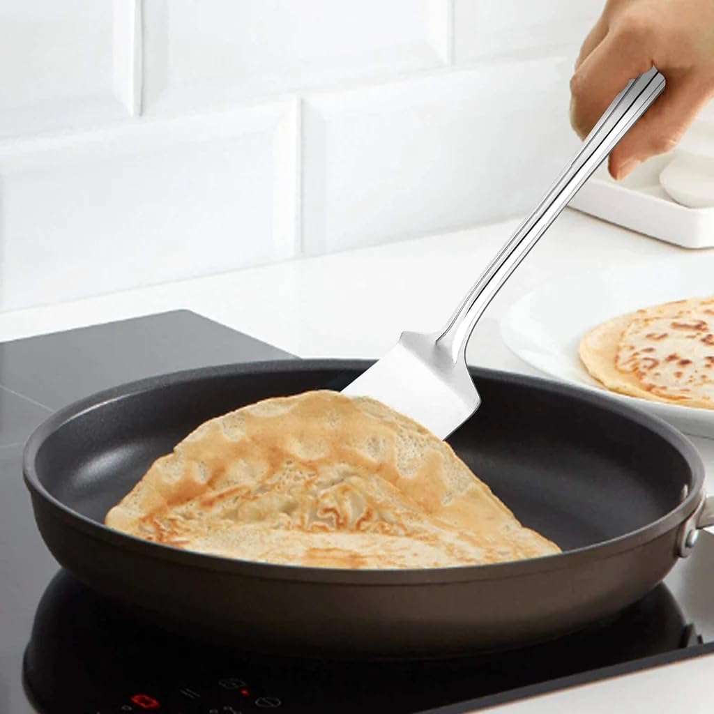 Stainless Steel Cooking Spoons Set Kitchen Cooking Utensils For Serving- Pack Of 3 Pcs (Ladle, Turner, Skimmer)