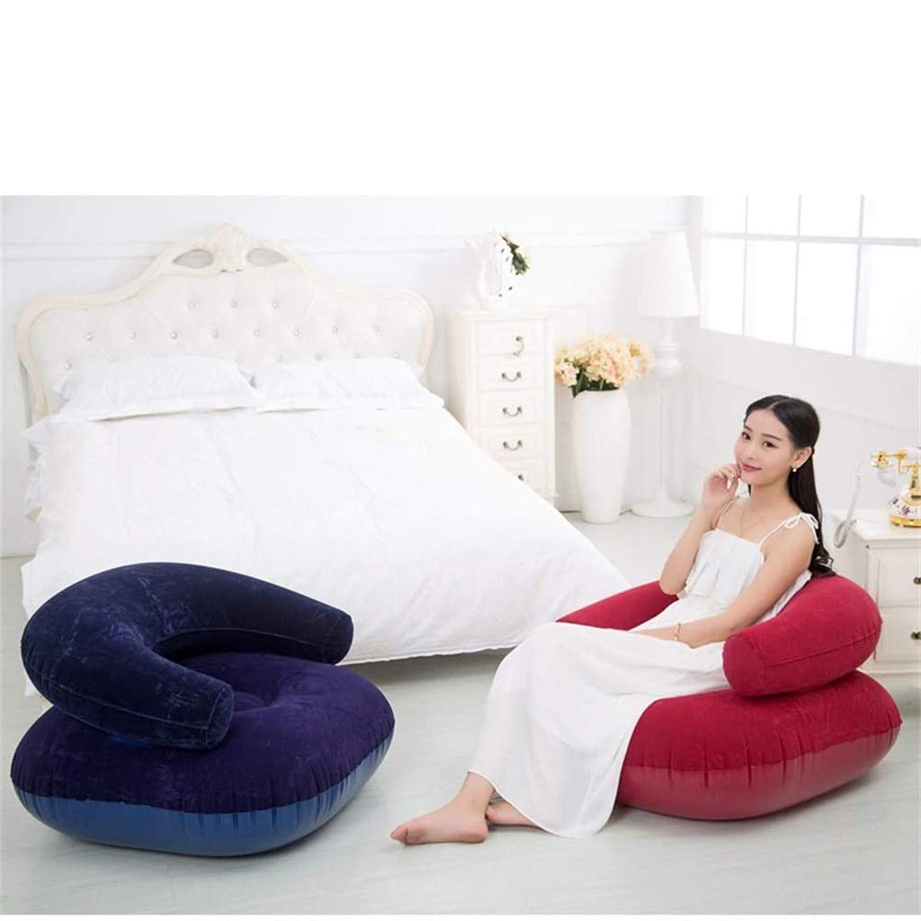 FAXIOAWA Divano Singolo Gonfiabile per Il Tempo Libero, Sedile Gonfiabile da Viaggio per Interni ed Esterni Portatile (Colore : Blu) (Rosso)