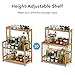 LITTLE TREE 3-Tier Spice Rack Organizer for Countertop, Bamboo Kitchen Conter Shelf Organizer Rack for Pantry Cabinet, Spice Can Sauce Jars Bottle Holder with Adjustable Shelf, Bamboo
