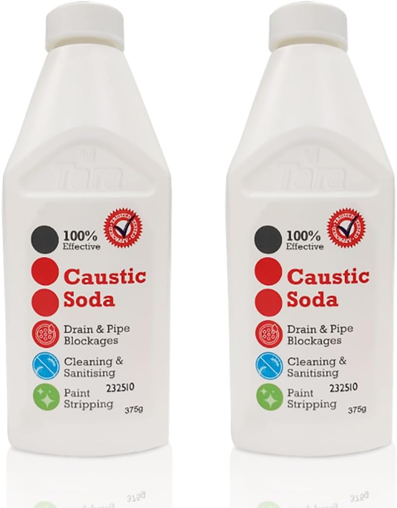 Tara Powerful Caustic Soda Drain Cleaner (750g) 375g x 2 Bottles