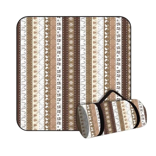 Amonimo ���W���[�V�[�g ���� �s�N�j�b�N�}�b�g 5�w�\�� �y�� �h���f�M �{�w�~�A�� �L�����v �r�[�`�u�����P�b�g ���O �^���� ���� �Ԍ� �h�� �����^�� �􂦂� ������� �e���g�}�b�g �܂肽���ݎ� (200x200cm,�u���E��) [���s�A��