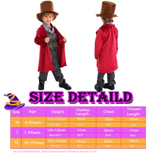 Disfraz Completo Infantil Fantasía Confeccionista Rojo miniatura 6