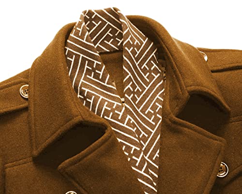 CHARTOU Men's Stylish Scarf Single Breasted Wool Walker Coat Thick Winter Jacket-6 Colors2