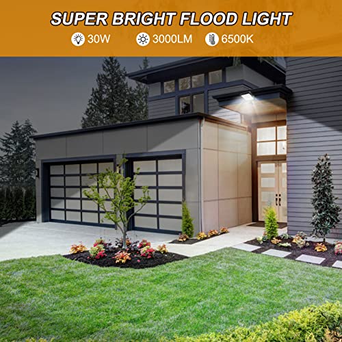 Immver-30W-Security-Lights-Outdoor-with-IR-Remote-Control-PIR-Motion-Sensor-3000LM-6500K-Cool-White-LED-Floodlights-IP66-Waterproof-Wall-Light-for-Garden-Backyard-Garage-Doorways