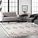 nuLOOM Mackie Moroccan Diamond Shag Rug, 5' 3" x 7' 7", Off-White