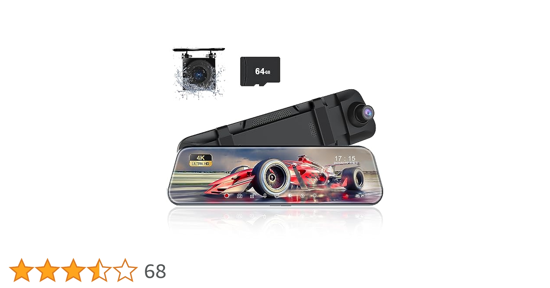 Amazon.co.jp: KQQ ドライブレコーダー ミラー型 4K 高画质 UHD