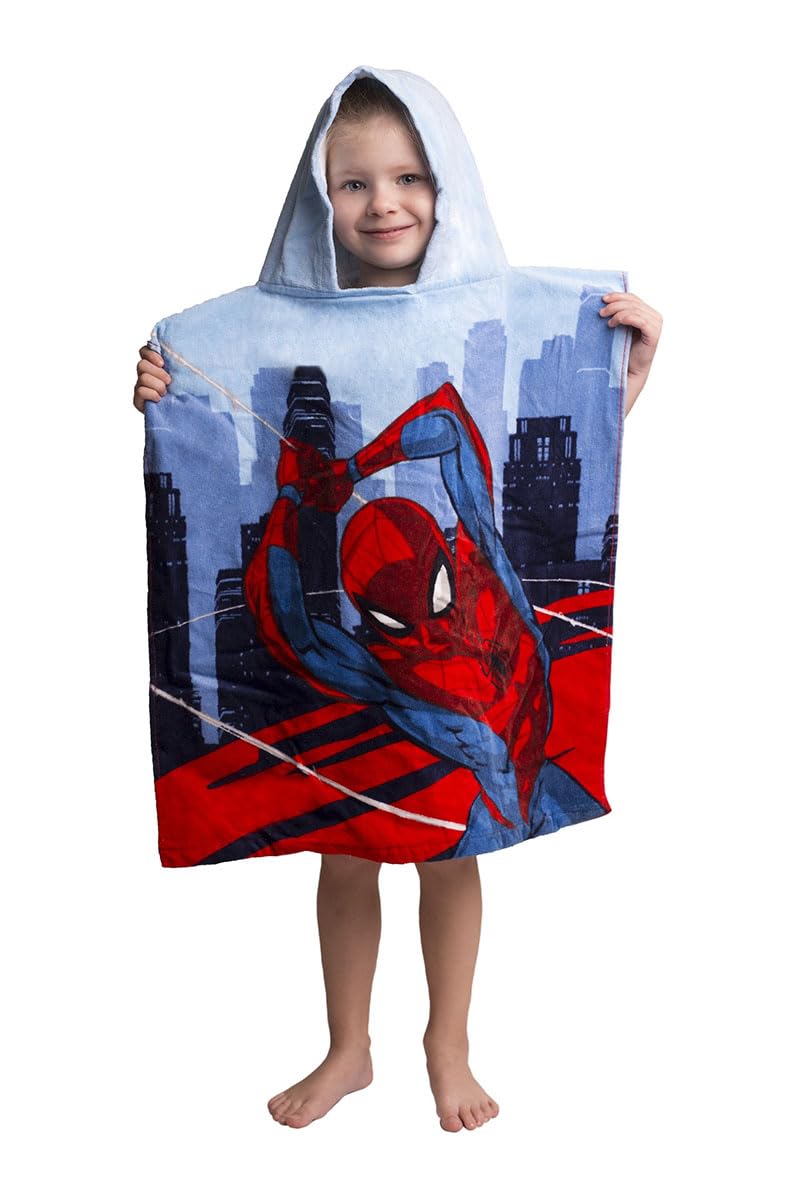 Asciugamano Con Cappuccio Marvel Spiderman - Telo Mare Bambini, Cotone Assorbente - Foto 8