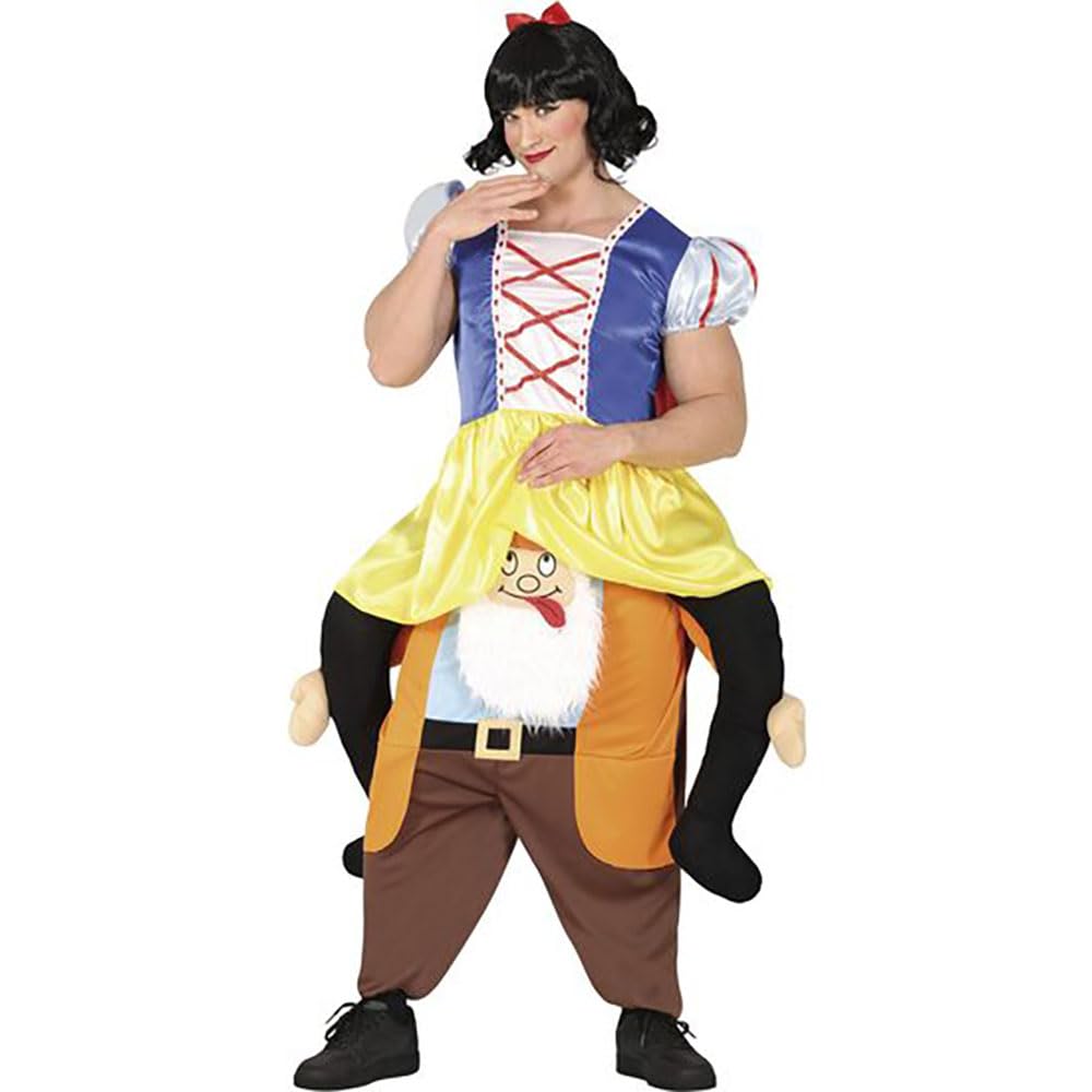 FIESTAS GUIRCA Naughty Snow Princess Mens Fancy Dress Costume - Princess & the Dwarf Funny Mens Costume - Bachelor Party Stag Do Fancy Dress Men Size L