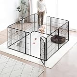 タンスのゲン ペットサークル 高さ 80cm 2ドア バリアフリー 屋内外兼用 組み替え可能 ダブルロック ペットケージ 犬用 シンプル 83900005(105803)