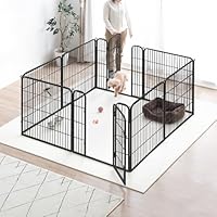 ペットサークル 犬 ケージ ペットフェンス (高さ60cm-7枚-ブラック) Amazon | Dinah Alsop ペットフェンス 中大型犬用— ペットケージ