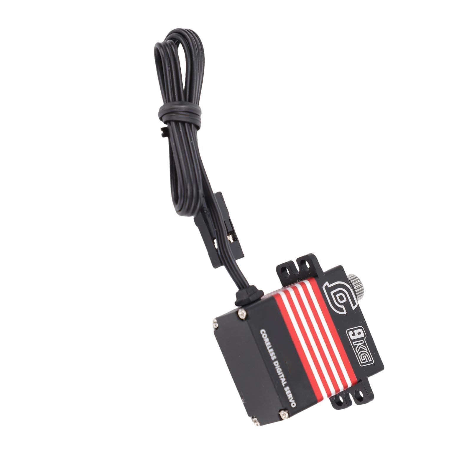 servo digital RC de 9 kg con brazo IP66 Reemplazo de servo de metal a prueba de agua para SCX10 III 1 18 Crawler Control de precisión de alto par para entusiastas de (Roja)