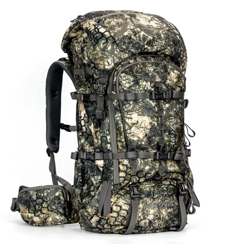 MOXULE Pro 5000 Camo Frame Backpack with Rain Cover